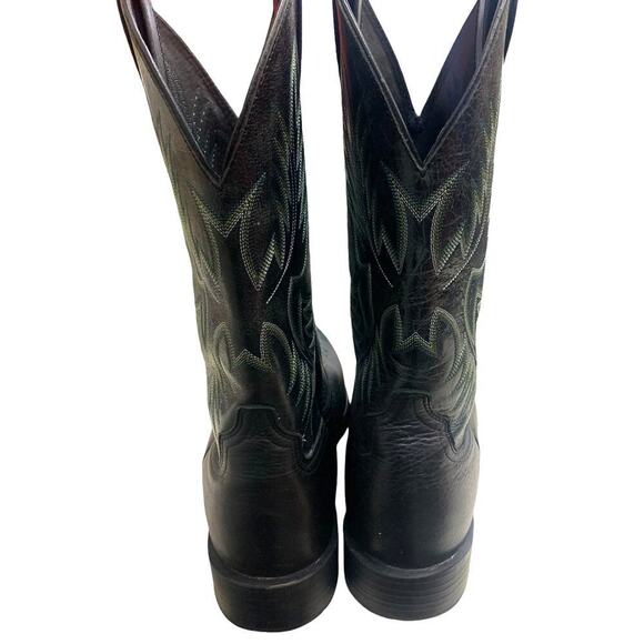 ARIAT Heritage Stockman Cowboy boots Round Toe SZ 12 D Black Boot Green - Picture 7 of 12